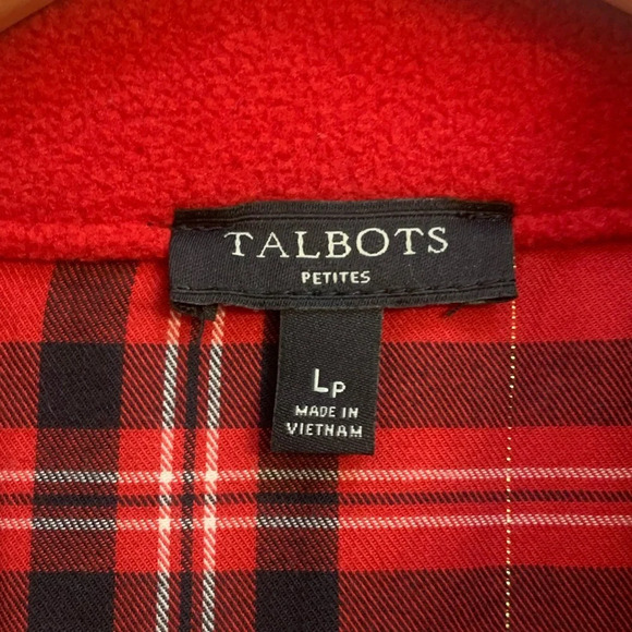 Talbots Red Zip Front Fleece Jacket - LP - Picture 9 of 11